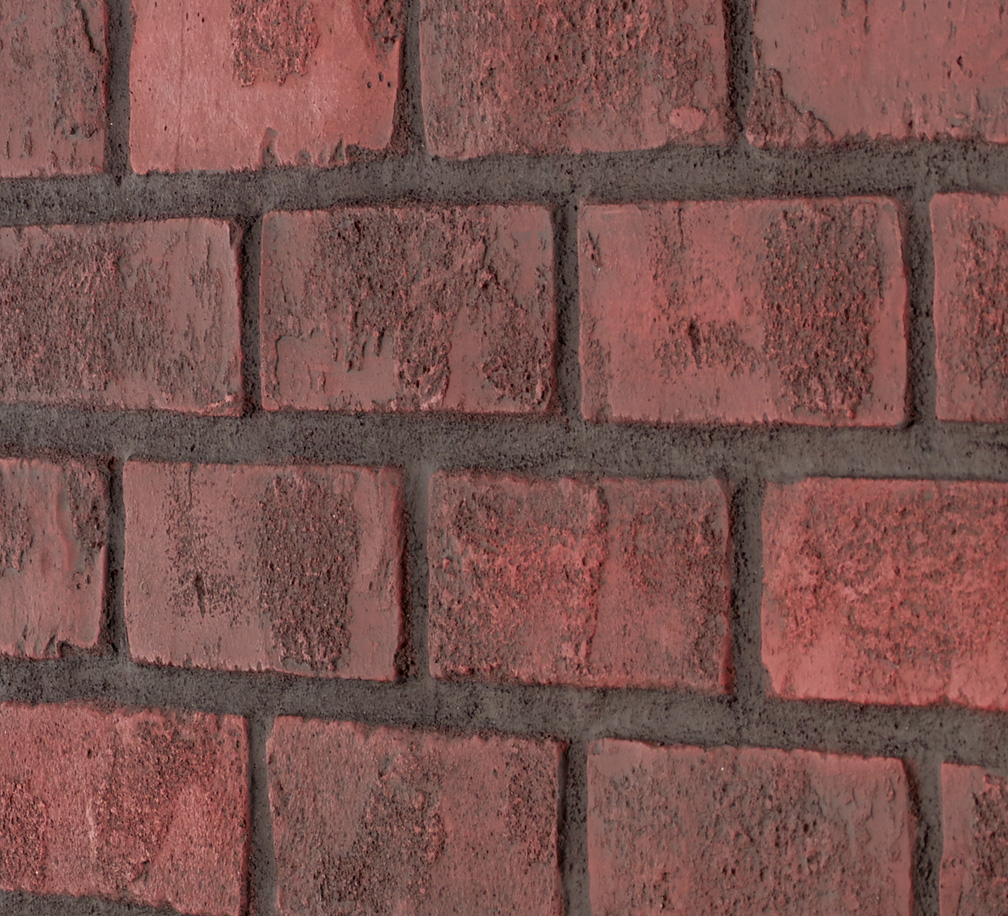 Rustic Brick Interlock - Dark Red Dark Grout